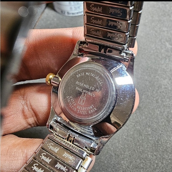 Vintage Timex Mechanical Wind Mens Watch Silver Gold Tone Date Just Working T 33 - Picture 9 of 10